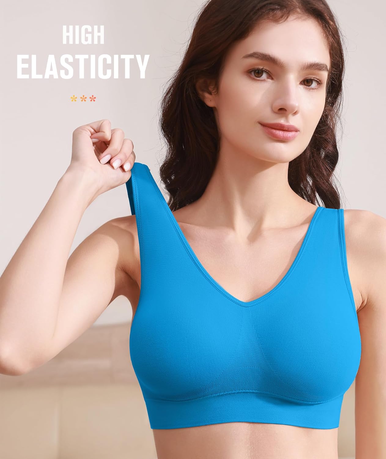 BESTENA Sports Bras for Women, Seamless Comfortable Yoga Bra with Removable Pads - Image 3