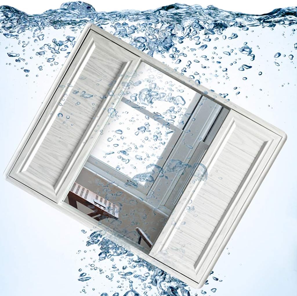 Bathroom Mirror Cabinet,Space Aluminum Sliding Storage Cabinet,Wall Mounted Mirror Cabinet,HD Silver Mirror,for Bathroom,Kitchen,Bedroom. (A 60cm)