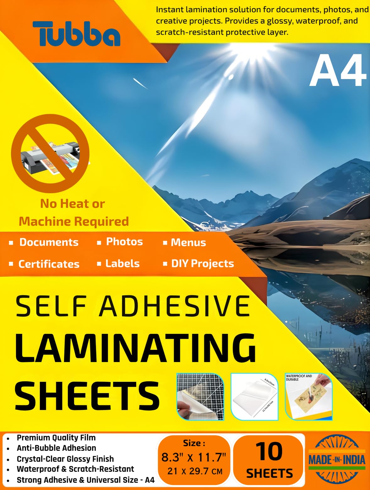 Self Adhesive Laminate Sheets - Waterproof & Easy Peel -1
