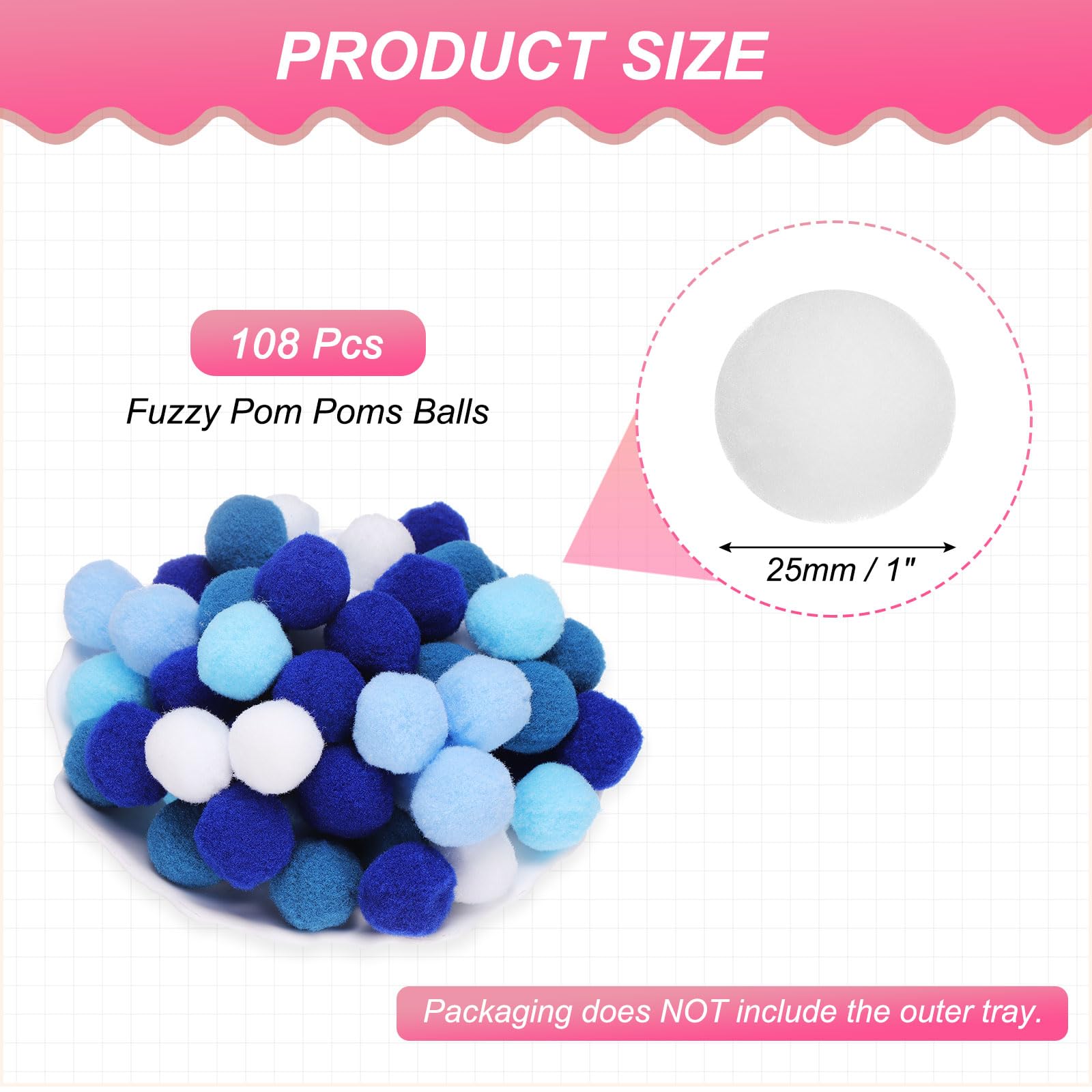 PATIKIL Fuzzy Pom Poms Balls - Image 2