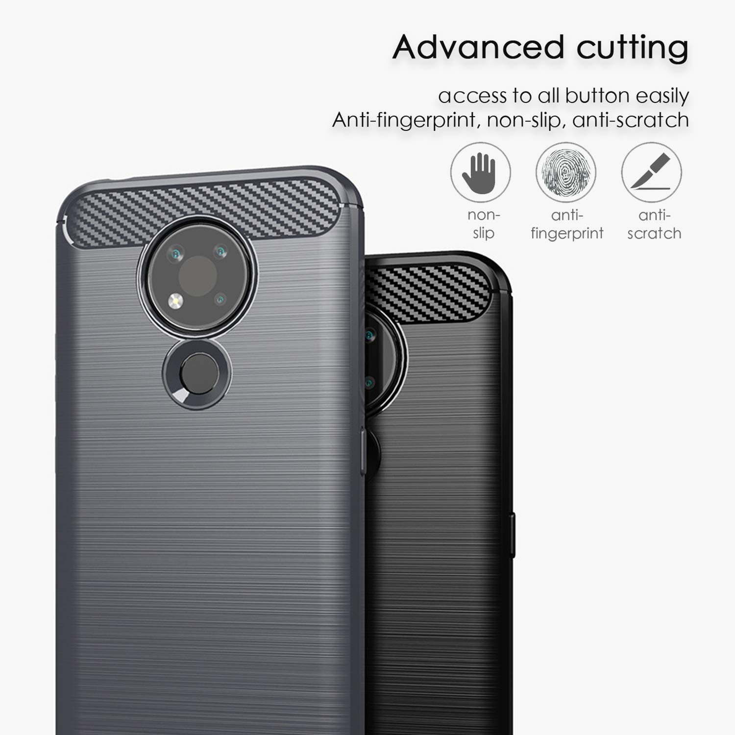 SCL Carbon Fiber Hülle Für Nokia X30 – Stoßfest, Kratzfest, Mit Präzisen Ausschnitten, In Rot