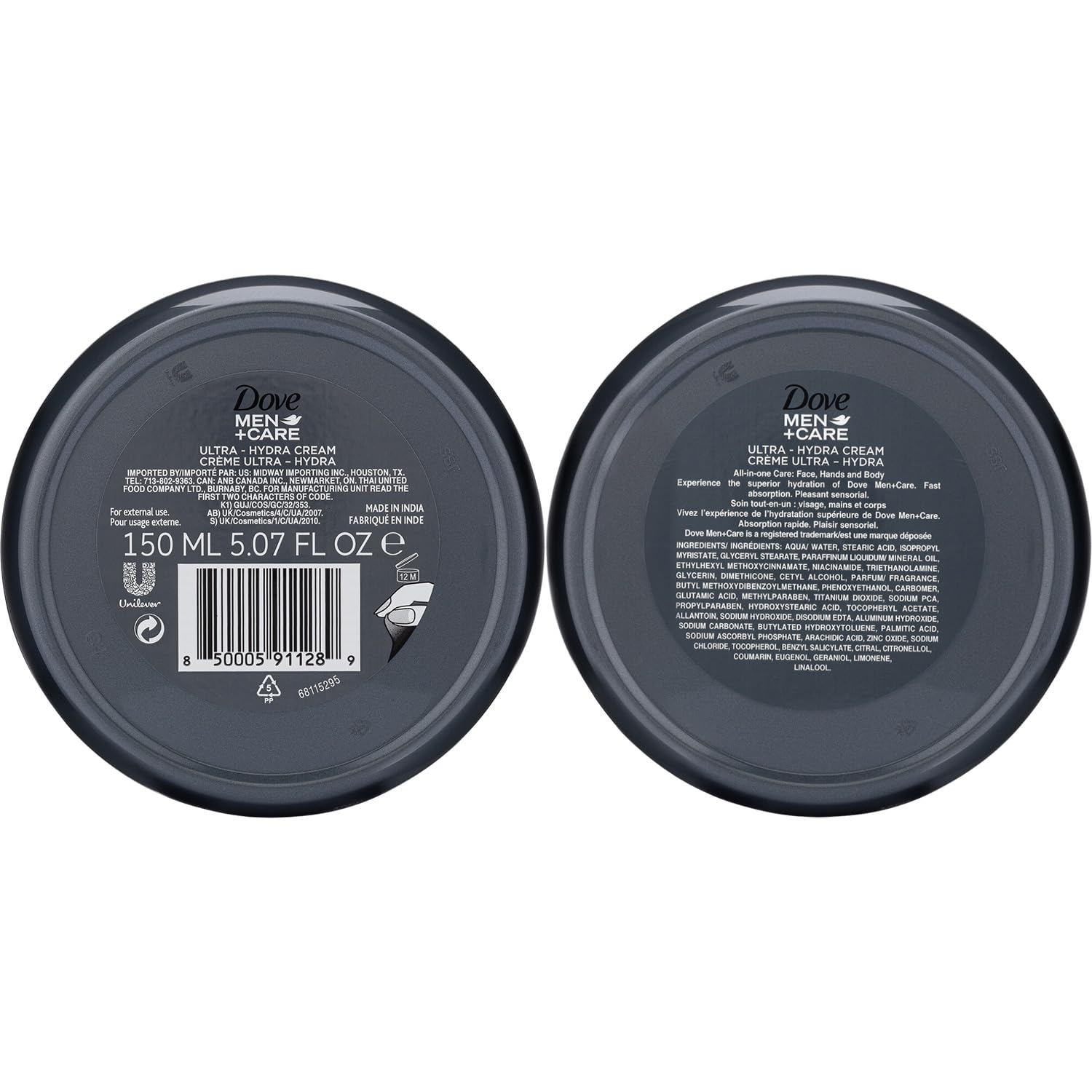 Dove Men+Care Ultra Hydra Cream - Dove Lotion, 3-In-1 Advanced Skin Care for Men, Face Cream, Hand Cream, and Body Lotion for Extremely Dry Skin, All Skin Types, 5.07 Fl Oz (Pack of 12) - Image 2