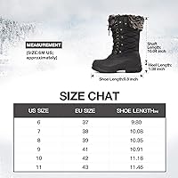 Vista 8 de mysoft - Botas de nieve para mujer, botas altas de infierno con forro cálido de piel sintética