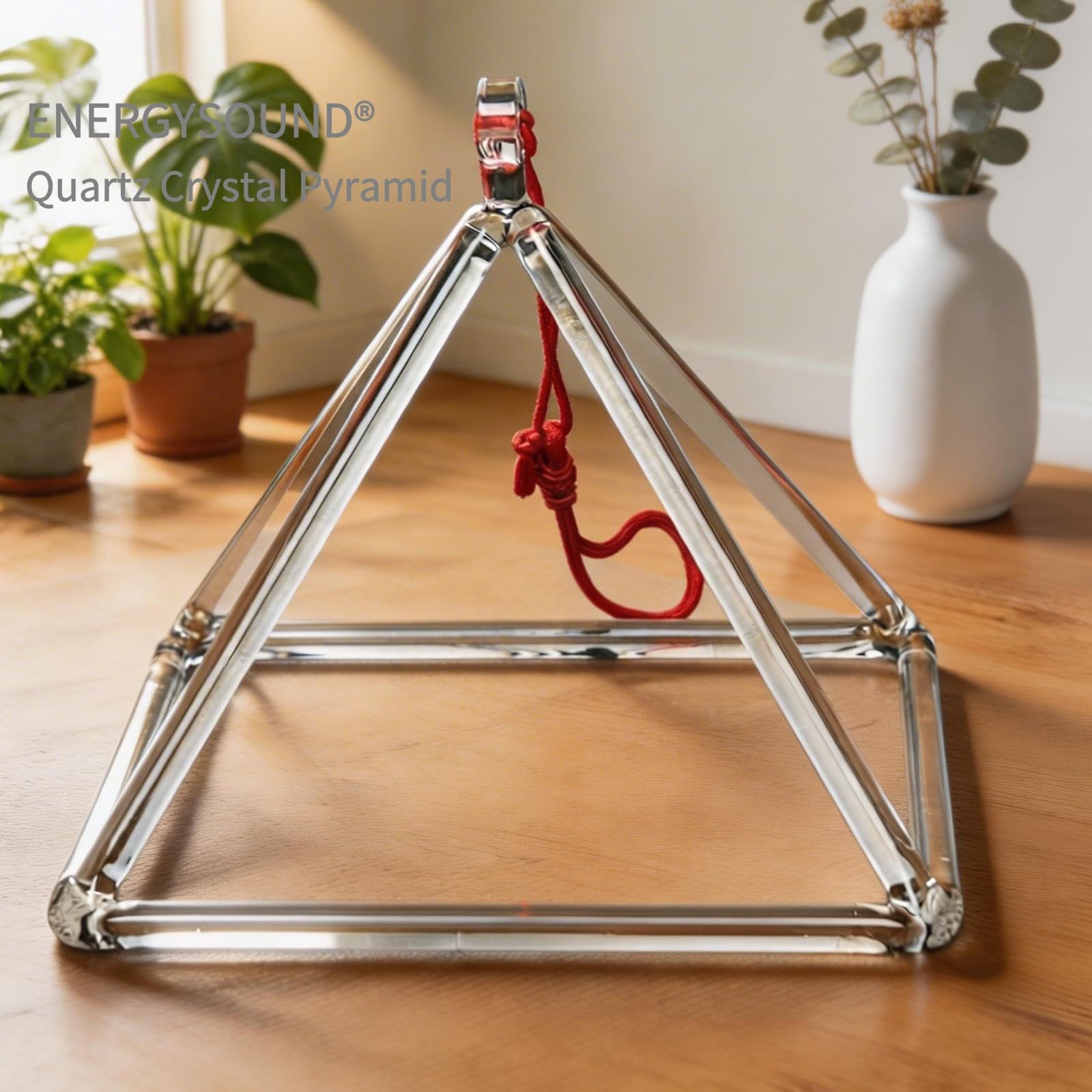 ENERGYSOUND Piramide canto al quarzo curativo, cristallo trasparente, 10,2 cm