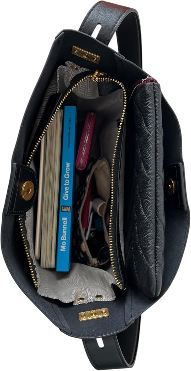 Genuine Leather Bucket Shoulder Tote Bag for Women