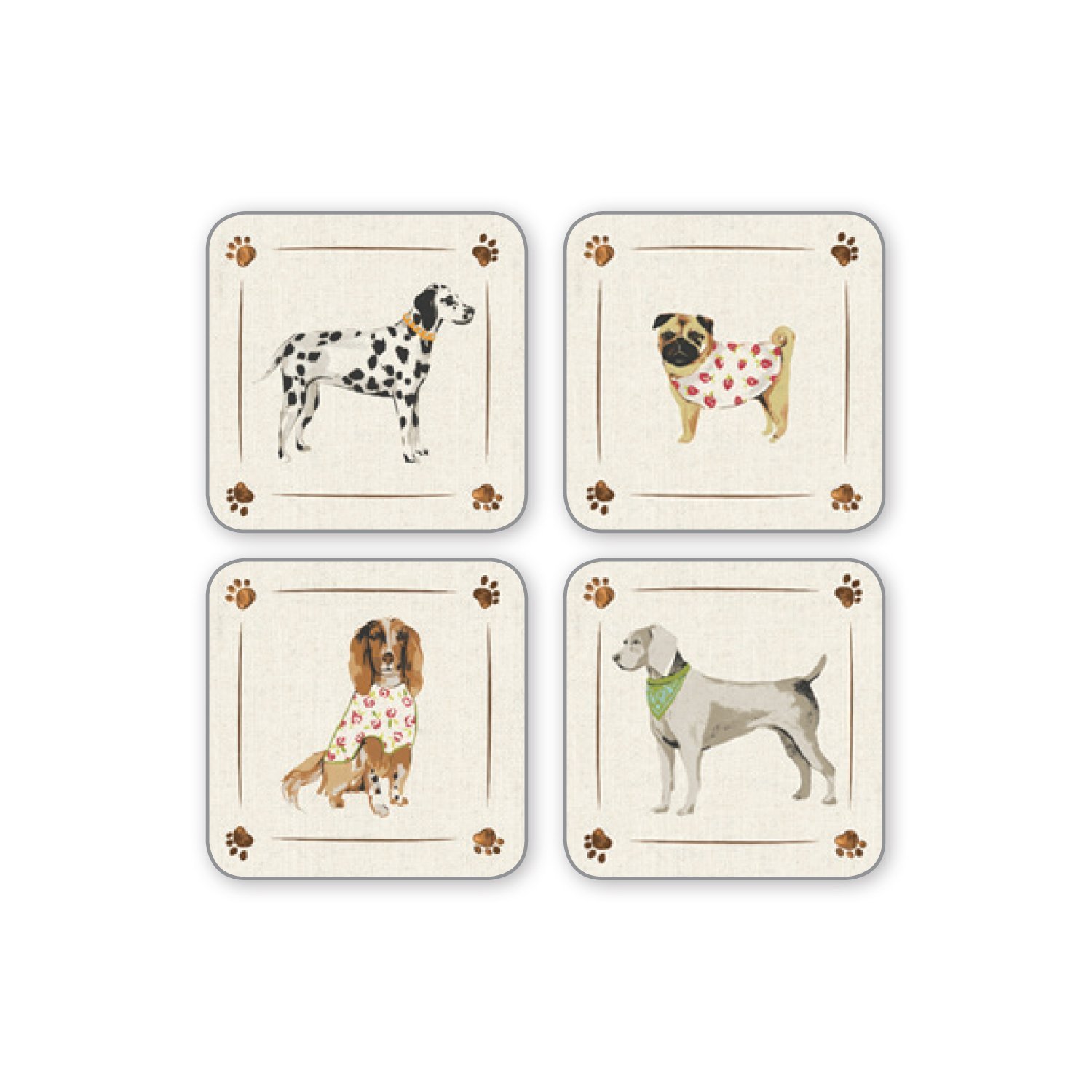 Cooksmart "Best in Show Coasters, Multi-Colour, Pack of 4