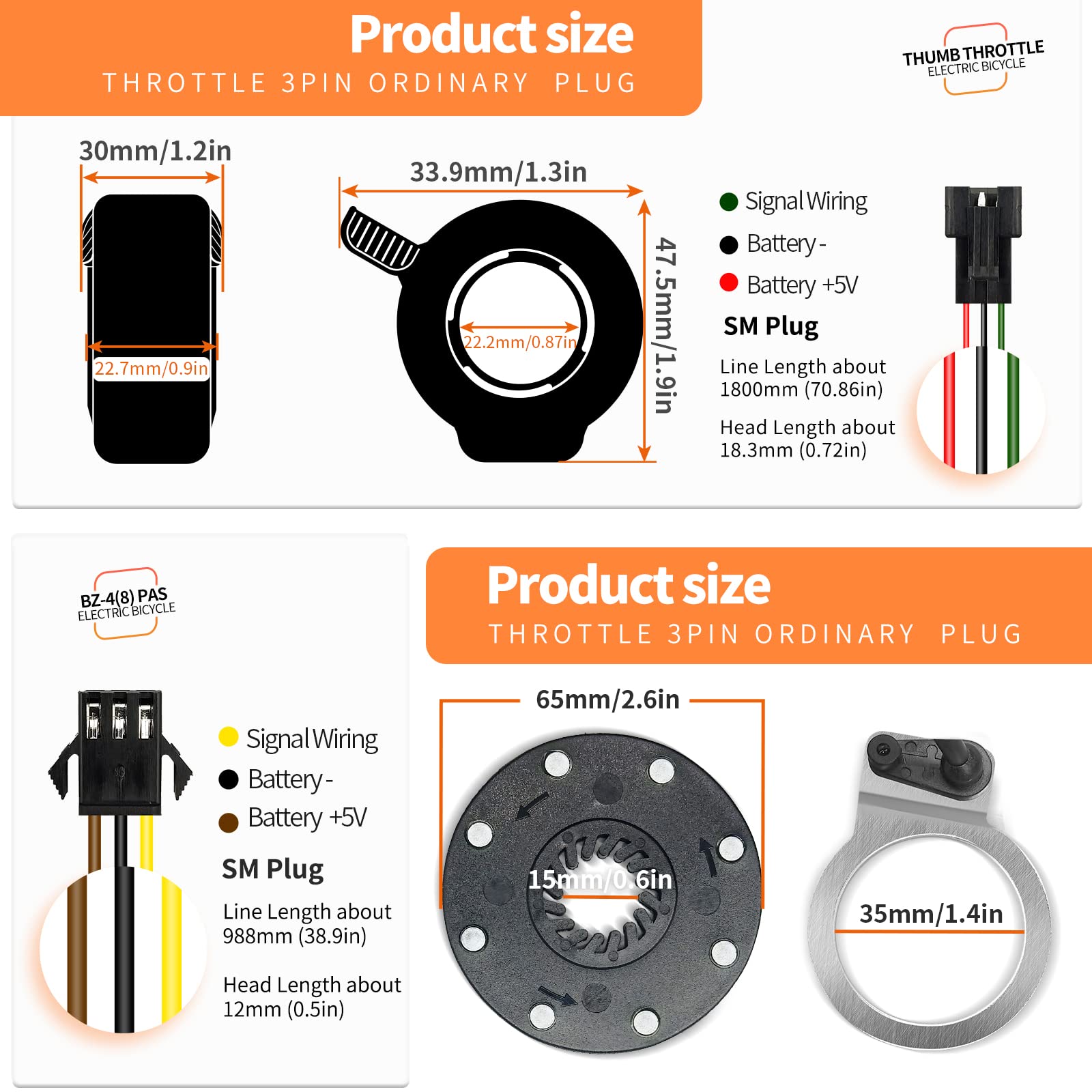 36-48V 30A 750/1000W Sine Wave Contrôleur + Affichage For E-Bike