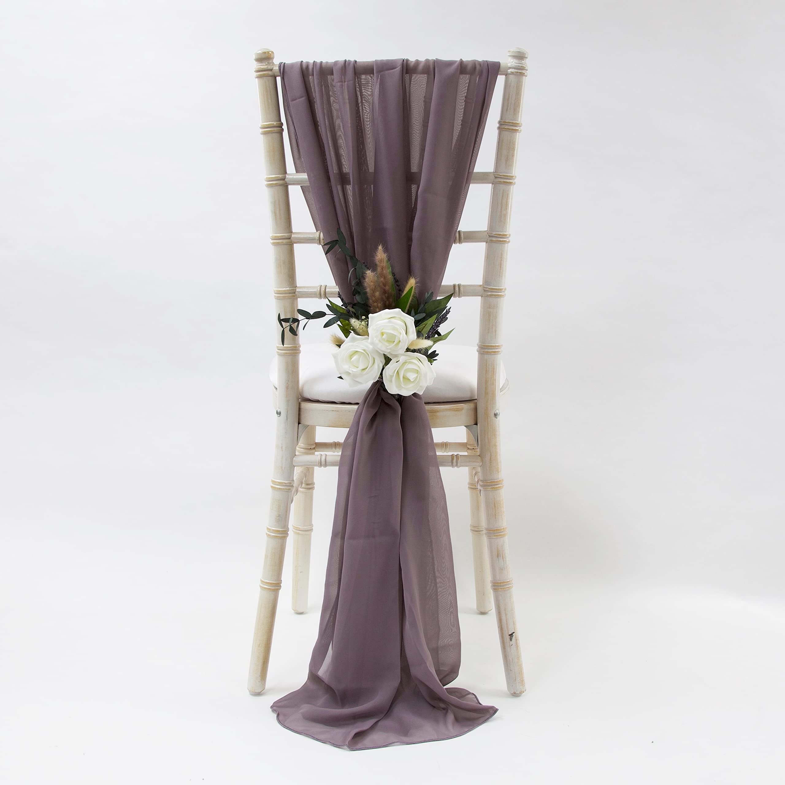 Chiffon Vertical Drapes 70cm X 200cm Decor Chair Cover Wedding Drops Venue Dressing (Mink)