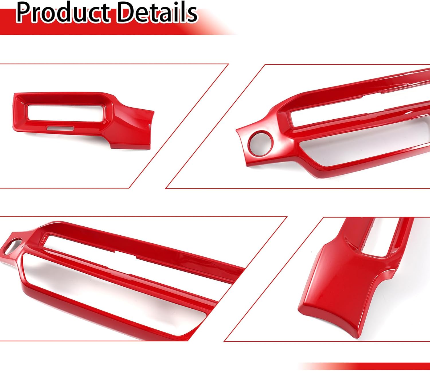 Dashboard Center Console Air Vent Cover for Honda Civic 11th Gen 2022-2025 Sedan Hatchback LX EX EX-L Sport Touring(Red)