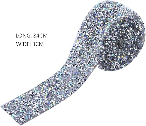 Miniatura 7 de Walfront cinta brillante brillante cinta de diamantes de imitación cinta adhesiva adhesiva DIY cinta, cinta de regalo de manualidades para la