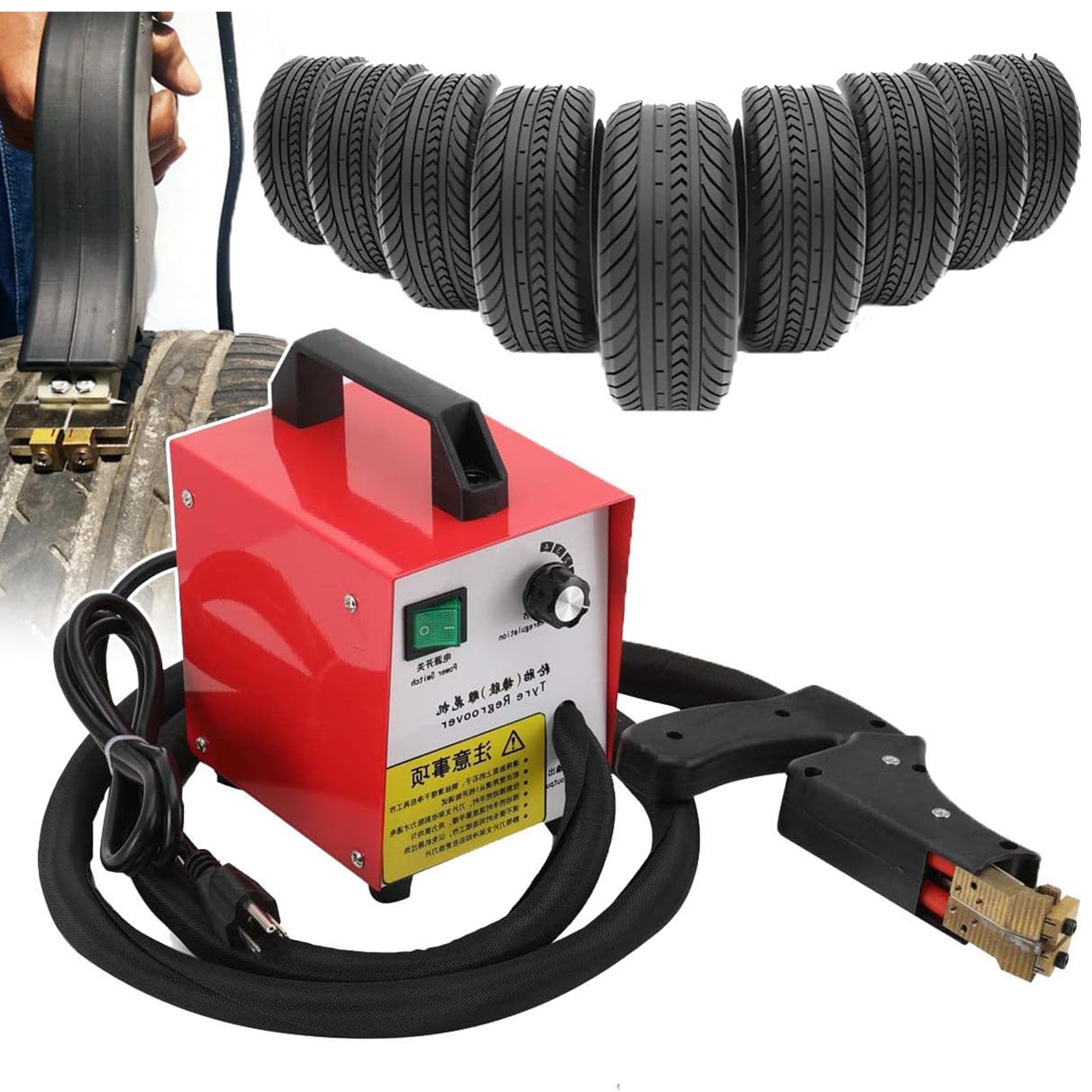 SBCGFY Tire Groover Machine 350W, Rubber Grooving Tool Kit With 11 Blades, Tire Regroover For Motorcycle Truck Car Off-Road