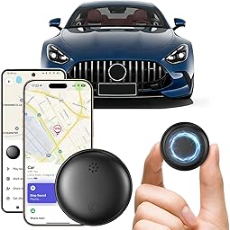 GPS Tracker for Vehicles, Magnetic Car Tracker Compatible with iOS and Android, Global Positioning Hidden Car Tracker, Built-in Ultra-Strong Magnet, IP67 Water-Resistant, No Subscription or Fees