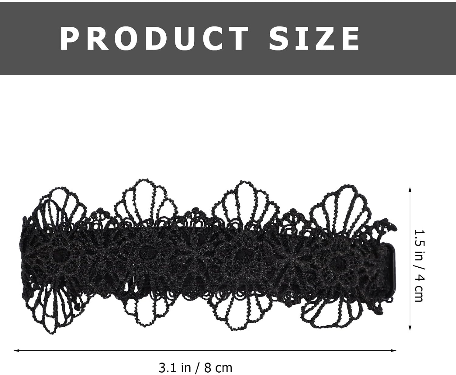 MAGICLULU Detachable Elastic Lace Shoe Straps 2 Pairs Anti-drop High Heel Ankle Bands for Women Black and White Lace, Adjustable Non-slip Accessories for Heels