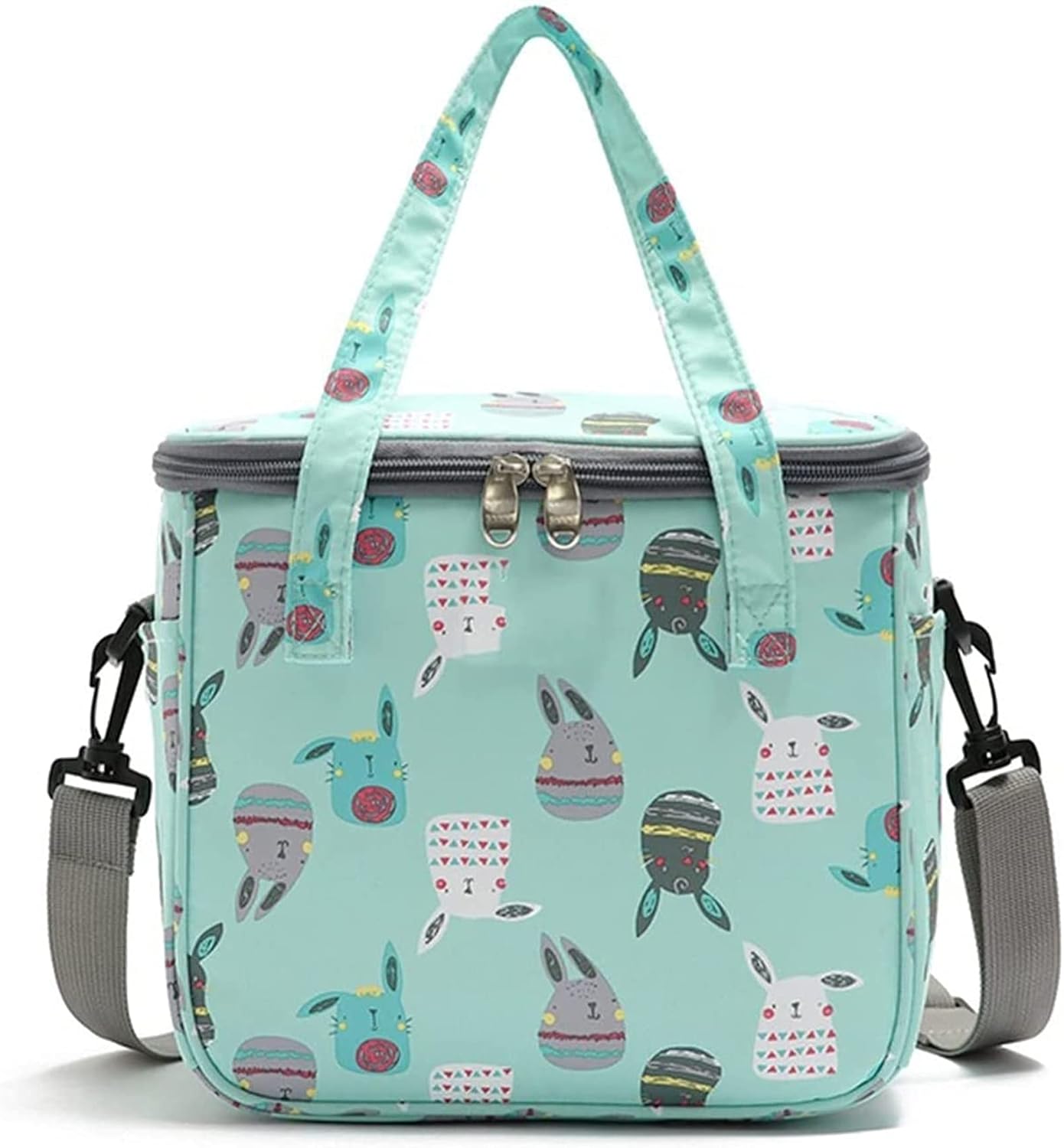 7lフラワーサーマルバッグオックスフォード防水ビーチクーラーキャンプアイスボトルフードランチボックスサーモ絶縁