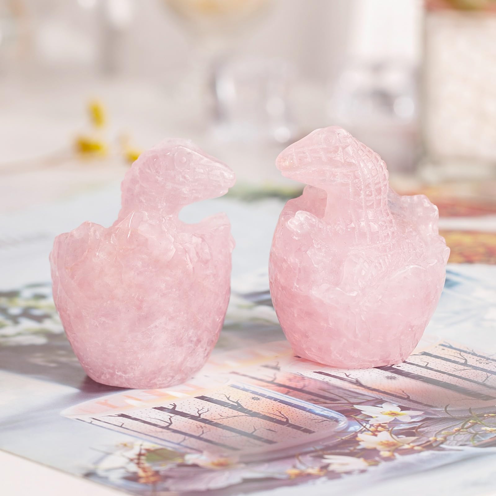 KYEYGWO Crystal Dinosaur Egg Hatchling Figurine - Image 3