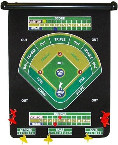 Magnético Béisbol Theme Dart Set viene con 6dardos magnéticos Multi