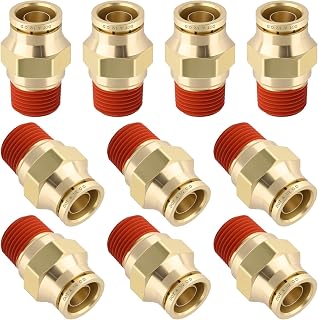 DOT Approved Male Straight Brass Union 1/2" Tube x 3/8" NPT, 10PCS