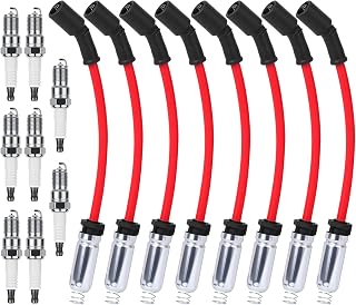 High Performance Iridium Spark Plugs and Wires Set for 1999-2013 Chevy GMC