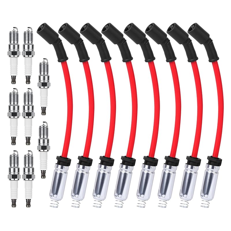 Kit de velas de ignição de irídio e cabos de vela Ozikutech para GM LS V8 – 8 peças