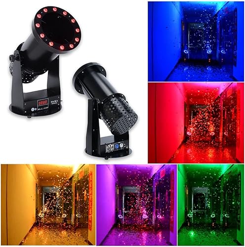 Miniatura 4 de Lanzador de cañón de confeti LED profesional, 12 x 3 W, soplador de 1500 W, DMXcontrol remoto para efectos de bodas, escenarios, clubes y fiestas