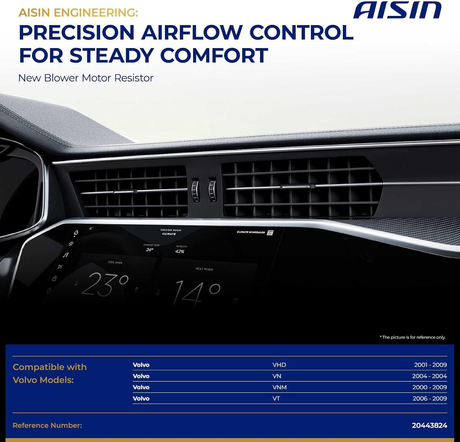 AISIN AFTERMARKET BMRVL-00147 HVAC Blower Motor Resistor - Compatible with Volvo VN 2004, VT 2006-2009, VHD 2001-2009