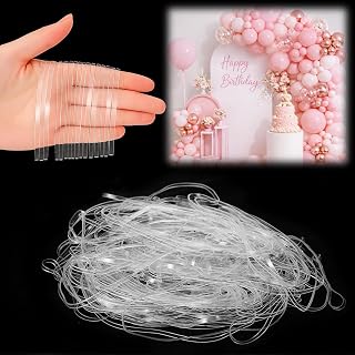 Eaasty 200 Clear Rubber Bands for Balloon Arch 3.3