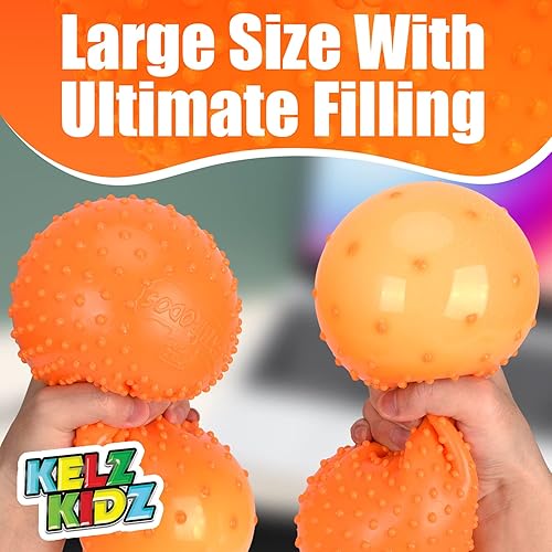 Miniatura 7 de KELZ KIDZ® TEXTURODOS® - Pelota antiestrés gigante satisfactoria y divertida para niños y adultos con terapia y necesidades sensoriales (textura de