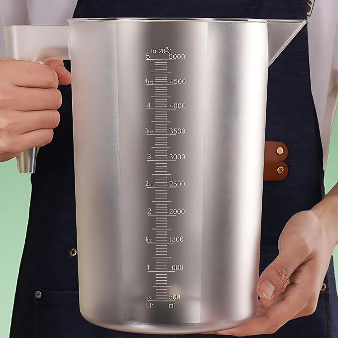 Vaso medidor de 5000 ml plástico transparente miniatura 7