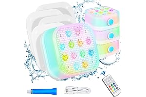 Homly Rechargeable Submersible Pool Lights with Remote