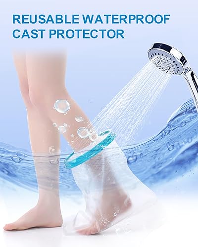 Miniatura 5 de Funda de fundición extra grande para patas de ducha, funda impermeable para piernas, para adultos, reutilizable