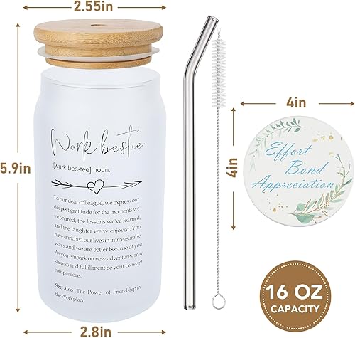 Miniatura 6 de Vaso de lata de 16 onzas  Regalos para compañeros de trabajo para mujeres  Regalos de despedida y despedida  Rosa, moderno, reutilizable, sin BPA