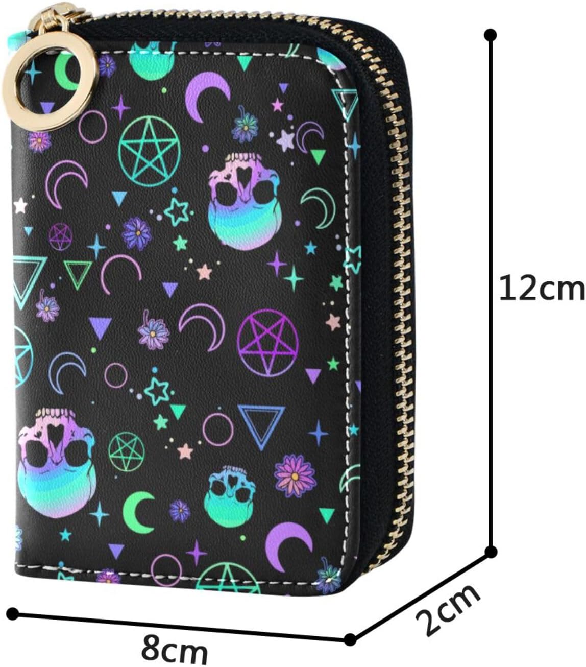 Magic Skull RFID Credit Card Holder Wallets Accordion image 4