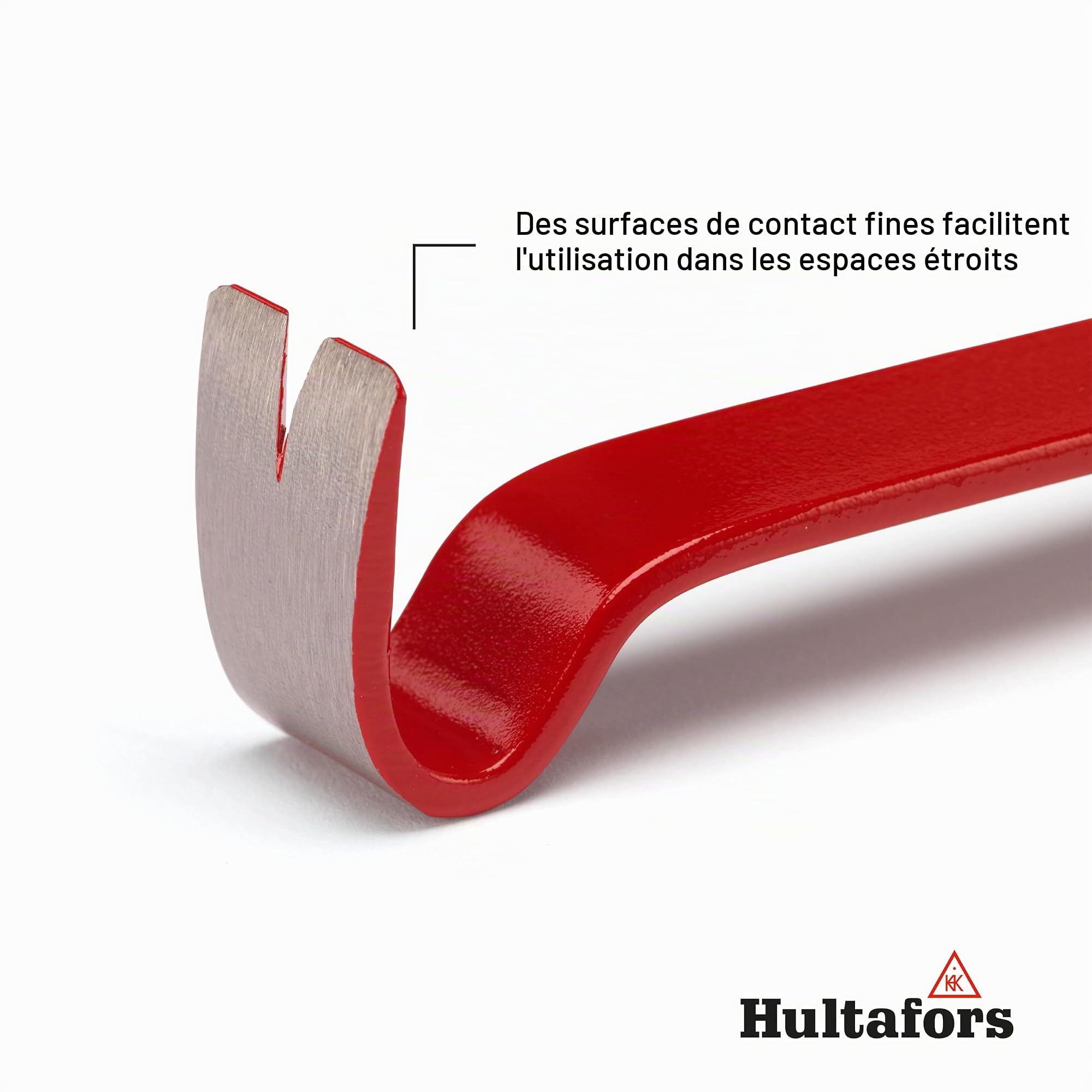 Lot de 2 pieds de biche (190mm et 380mm) de Hultafors I Barres de levier multifonction pratique I Extracteur de clous robustes et durables pour le travail du bois et bien plus encore I 827015
