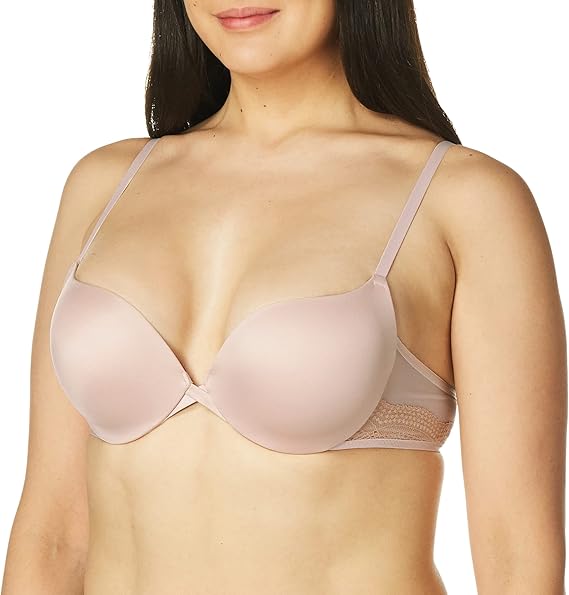 Maidenform Women's Love the Lift Underwire Demi Bra, Smoothing Lace-Trim Bra with Push-Up Cups