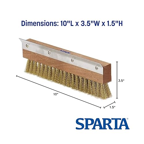 Miniatura 6 de SPARTA - Cabezal de repuesto de cepillo para horno de pizza con cerdas de latón prensado y raspador de acero inoxidable, duradero, ideal para