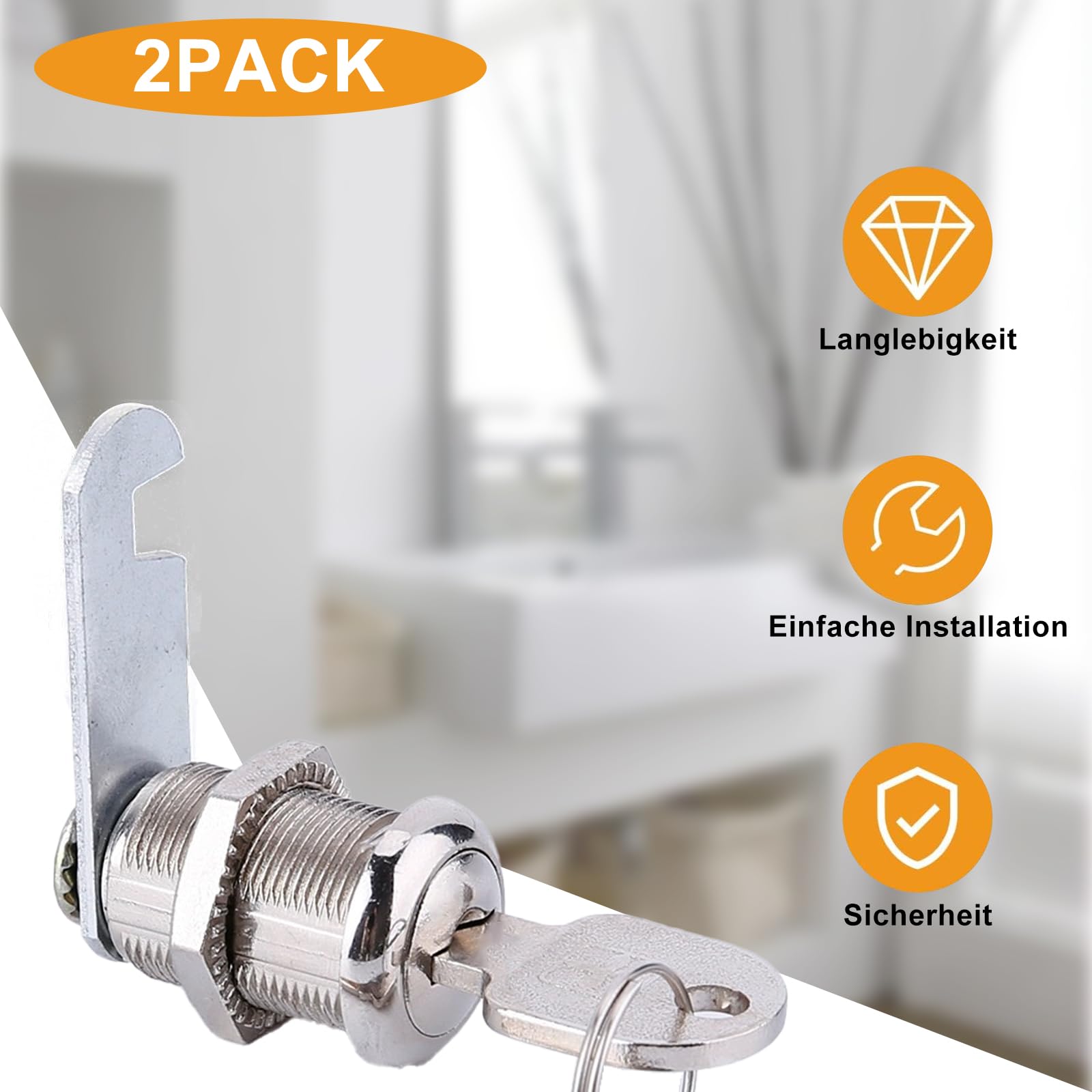 SUPAWAY 20mm Möbelschlösser Set - 10 Stück Mit Schlüsseln Für Schränke & Schubladen