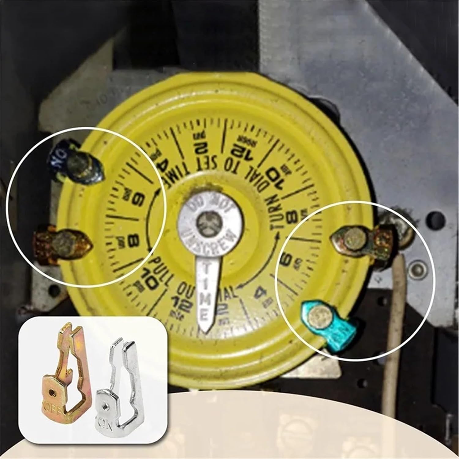 Pool Timer On Off Clips 20Sets Time Switch Trippers Kit Replacement for T100 Series Clock Dial Timers Switch 20 ON/Off 40 Screws