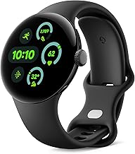 Google Pixel Watch 3 (41 mm) - Android smartwatch with heart rate tracking, advanced running from fitbit, fitness insights, 24-hour battery - matte black aluminium case - obsidian band - Wi-Fi