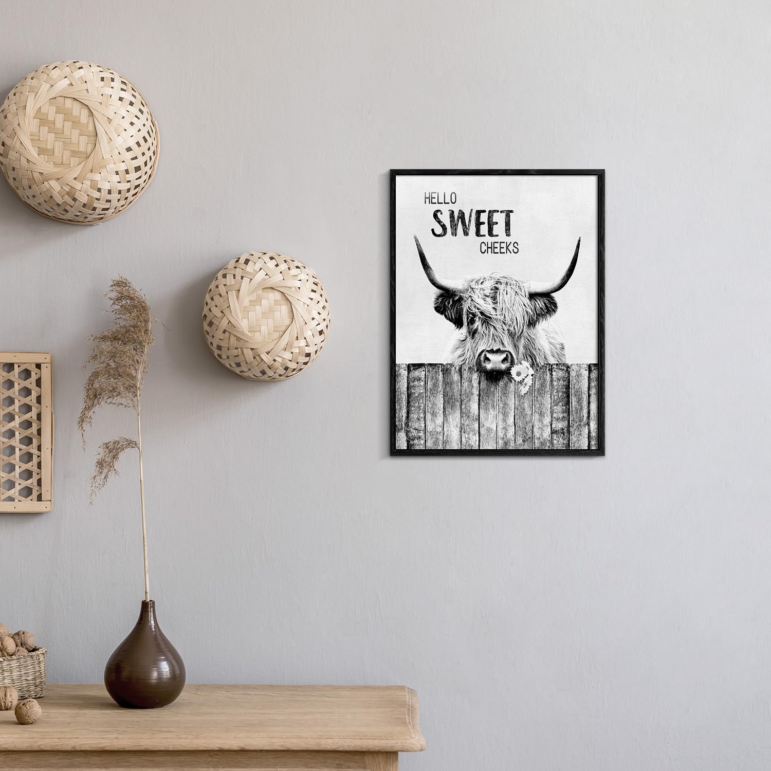 Arte De Pared De Vaca De Las Tierras Altas, Decoración