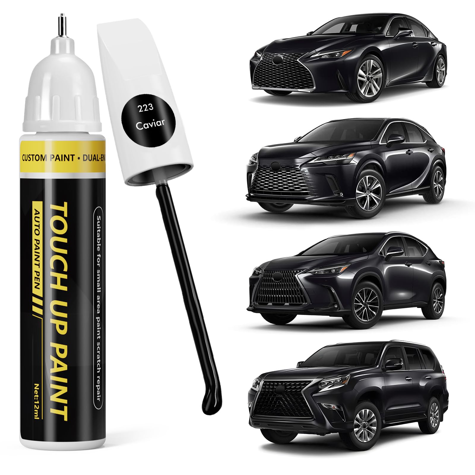 (Caviar (223) Car Touch Up Paint for Lexus,Car Paint Scratch Repair Kit,2 in 1 Premium Scratch Remover Pen with Exact Color-Matched