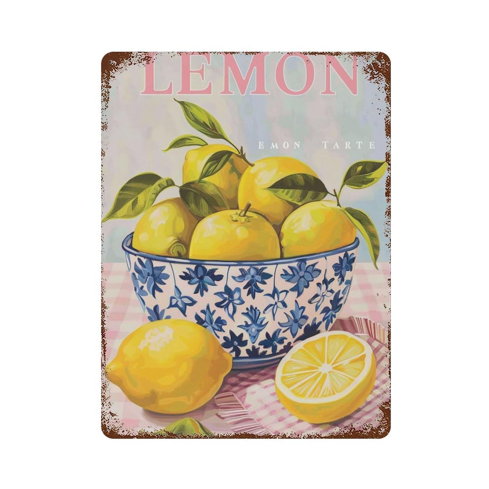 HDURYEYRYY Lemon 04 Wall Retro Iron Vintage Art Metal Tin Sign Poster Modern Home Cofffee Club Art Bar Shop Decor 40x30cm