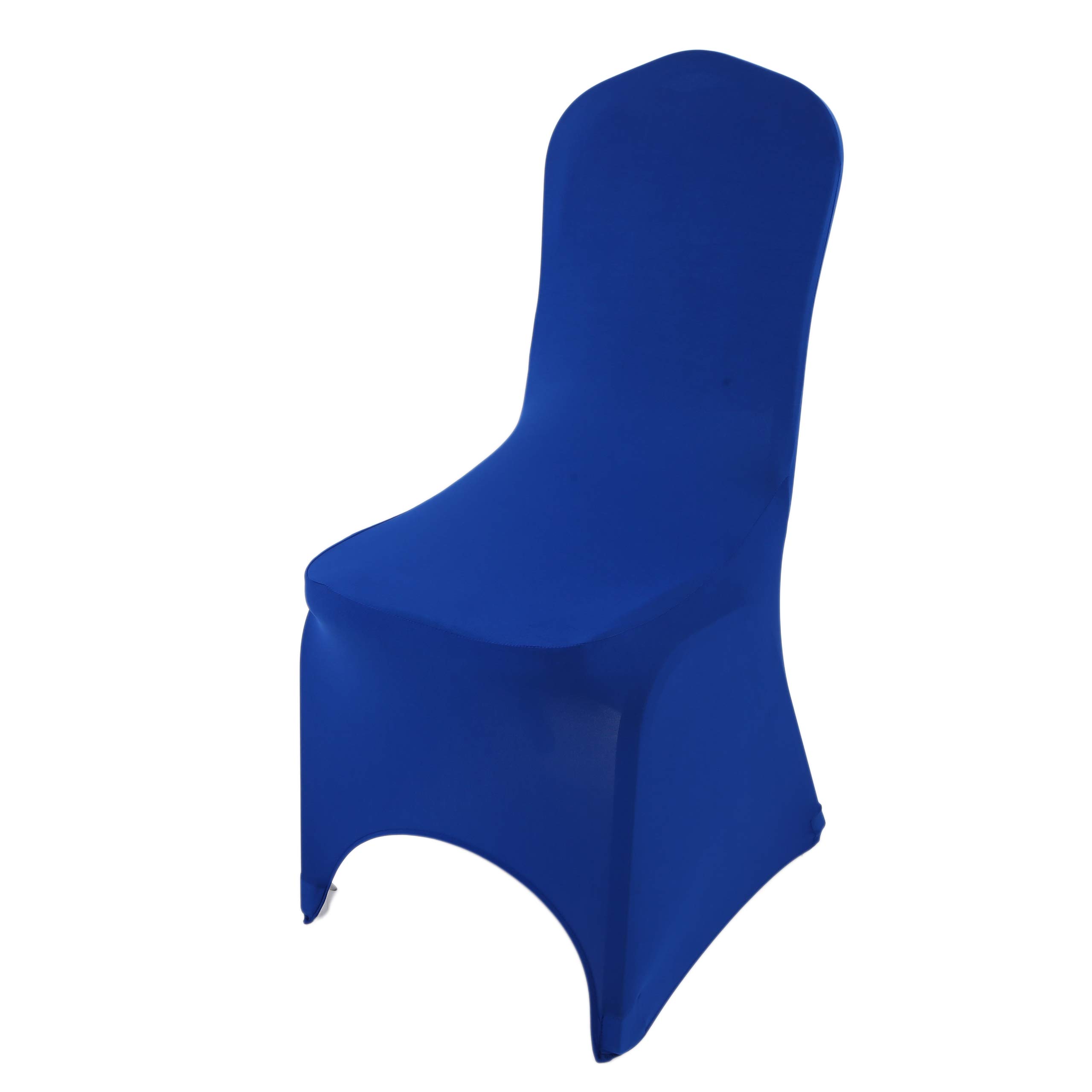 Chair Covers Spandex Universal Slipcovers Dining Chair Cover Wedding Banquet Party Arched Front (Royal Blue, 50) — image 1