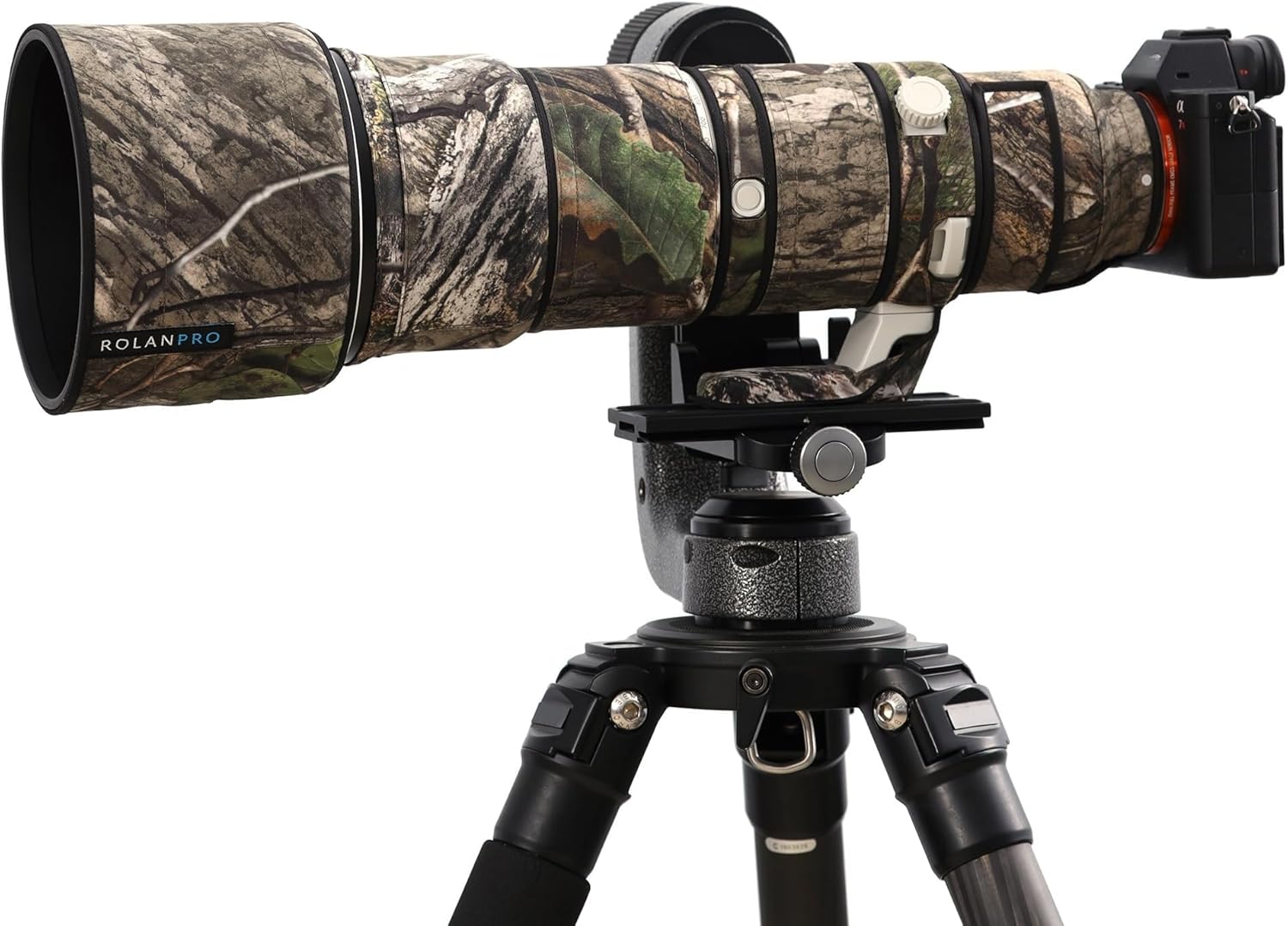 ROLANPRO Waterproof Lens Cover for Sony FE 400-800mm f/6.3-8 G OSS Camouflage Lens Protective Sleeve Case Rain Cover for SEL400800G Outdoor/Travel Photography-#31 Grey Jungle Camo