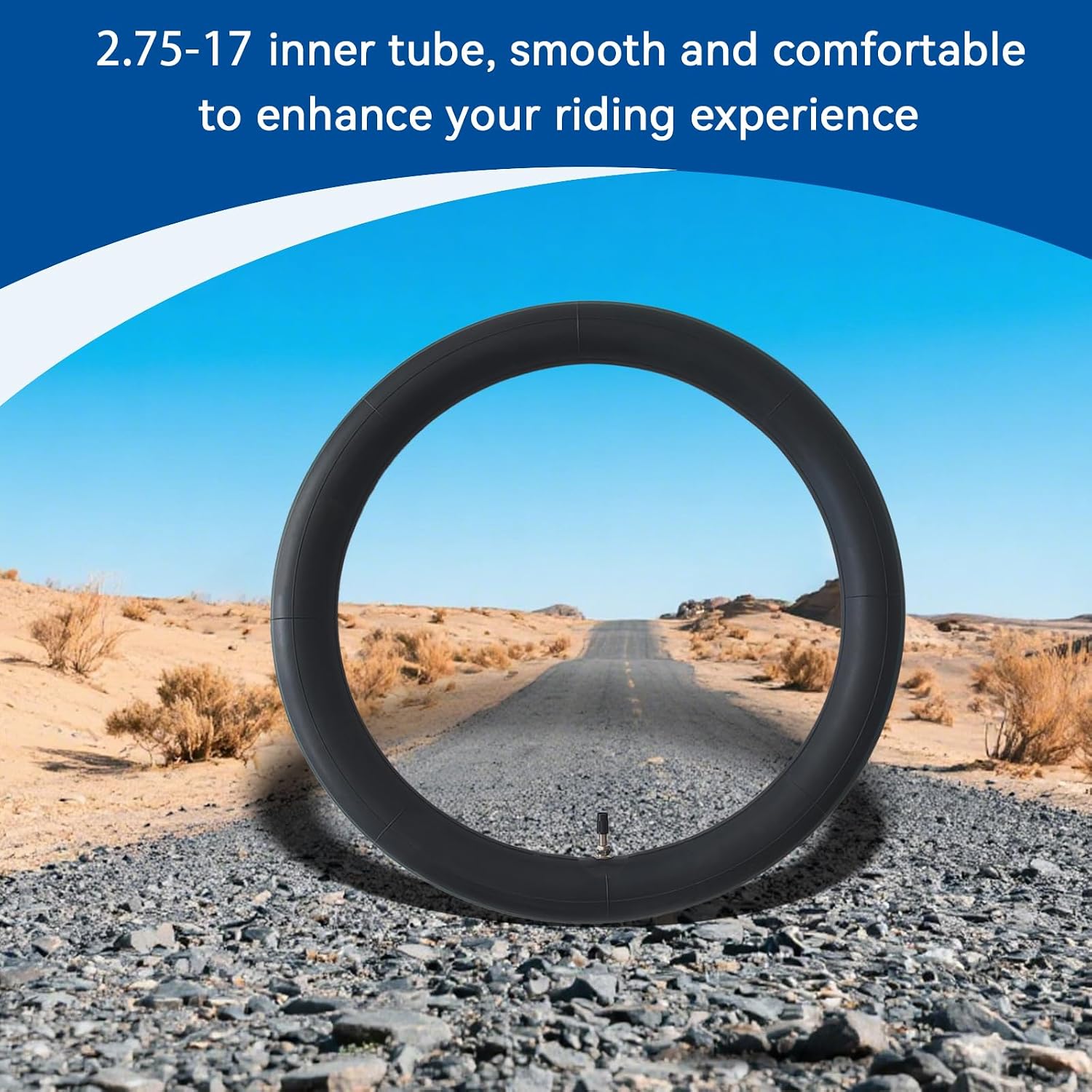 2 Pack 2.75-17 Inner Tubes 70/100-17 80/90-17 2.50/2.75-17" Dirt Bike Tube with TR4 Straight Valve Stem Replacement for 110cc, 125cc, 140cc, Moped Scooters Mini Pit Bikes Motorcycles Tire Tubes