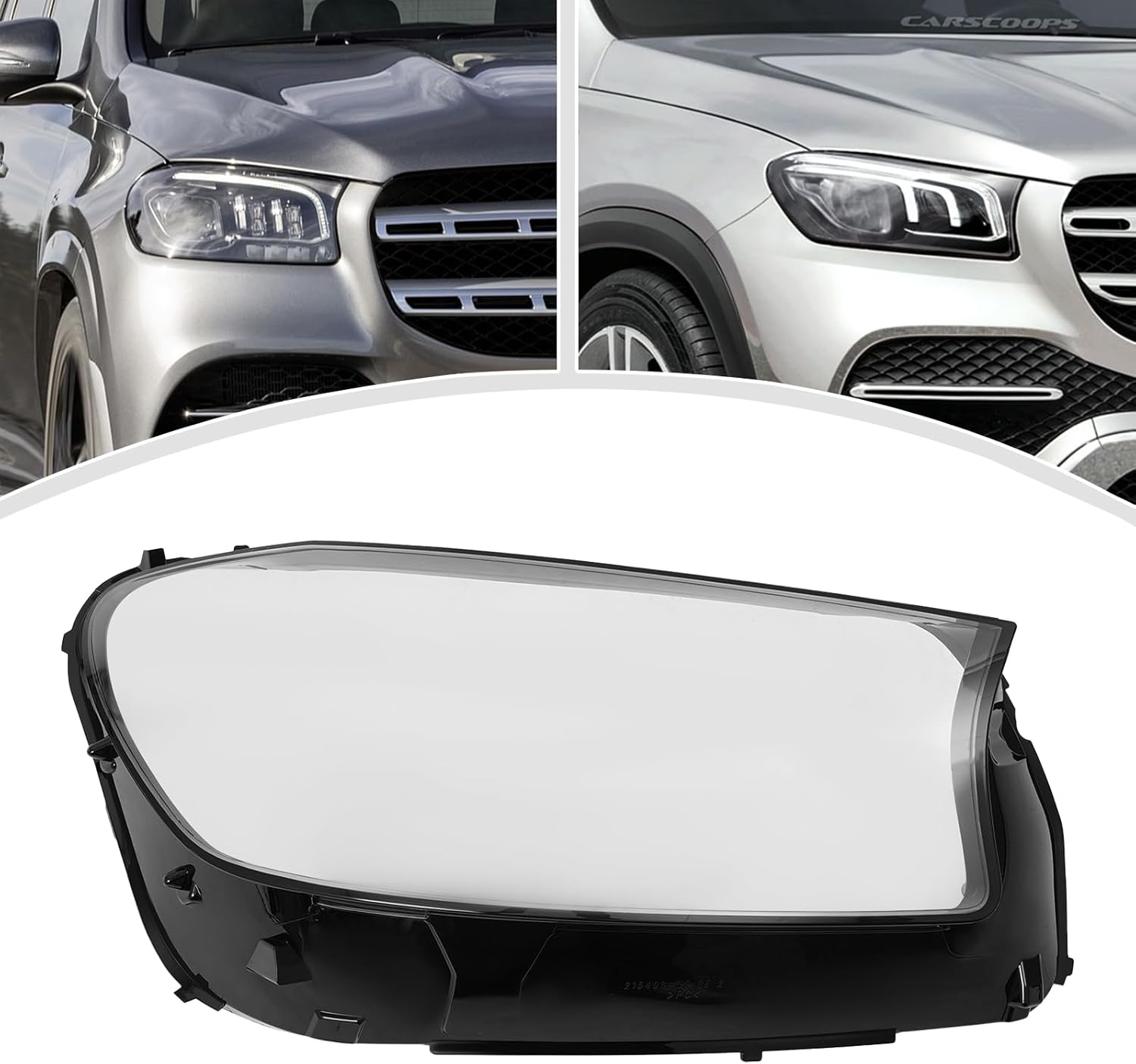 Car Headlight Cover Replacement for 2020-2023 Mercedes-Benz, Clear Headlamp Lens Cover, Placement on Vehicle: Front, Right (Right)