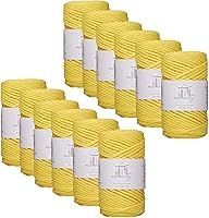 Vista 96 de Makromecity, Cordón de macramé de un solo hilo de 3 mm x 100 yardas (300 pies) Hilo de algodón azul marino de 3 mm de un solo hilo para arte