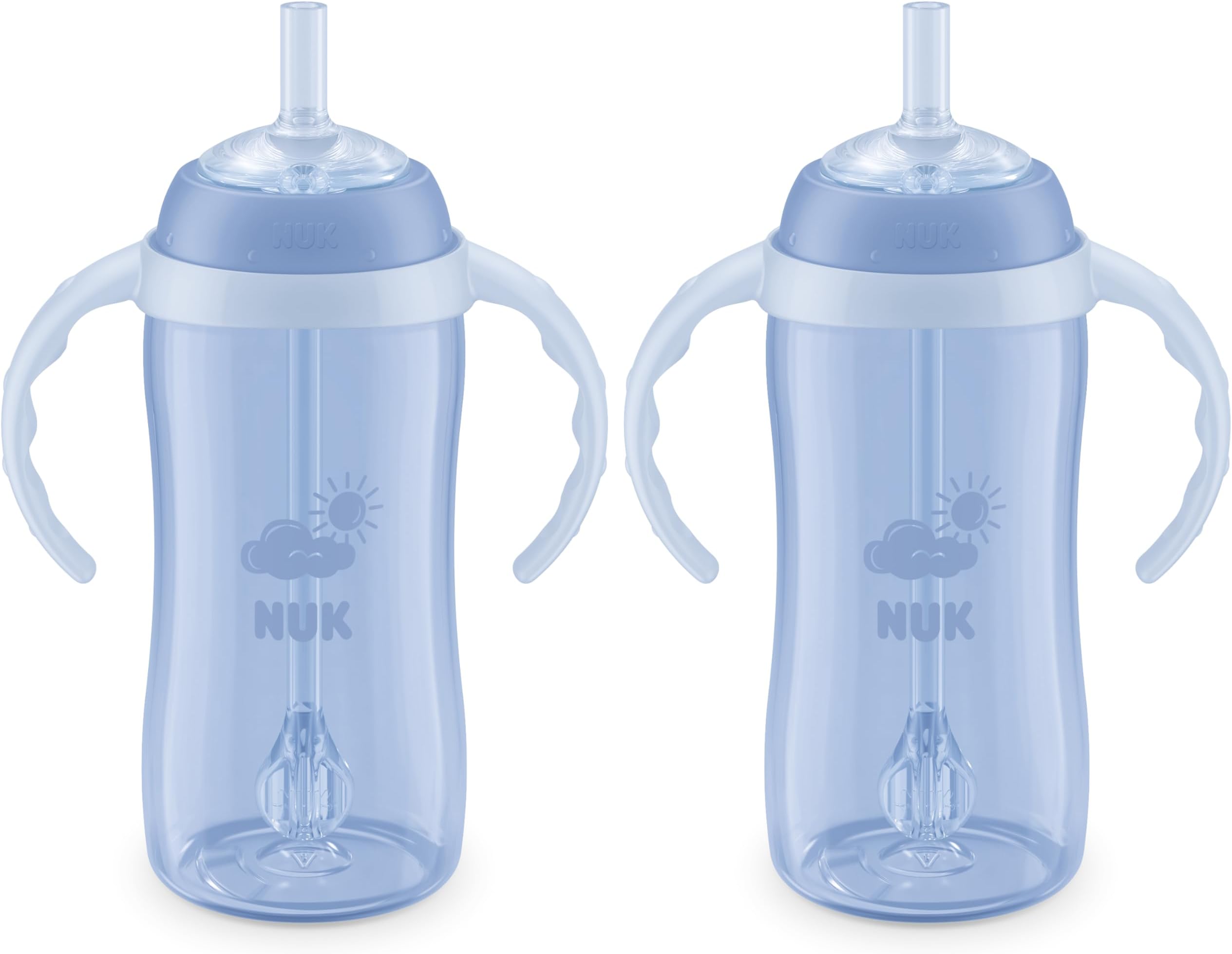 NUK Learner Straw Cup 10oz - Toddler Cup with Soft Straw for Easy Drinking Suitable for Ages 8 Months and Up