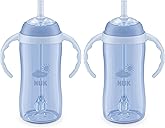 NUK Learner Straw Cup 10oz - Toddler Cup with Soft Straw for Easy Drinking Suitable for Ages 8 Months and Up