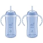NUK Learner Straw Cup 10oz - Toddler Cup with Soft Straw for Easy Drinking Suitable for Ages 8 Months and Up
