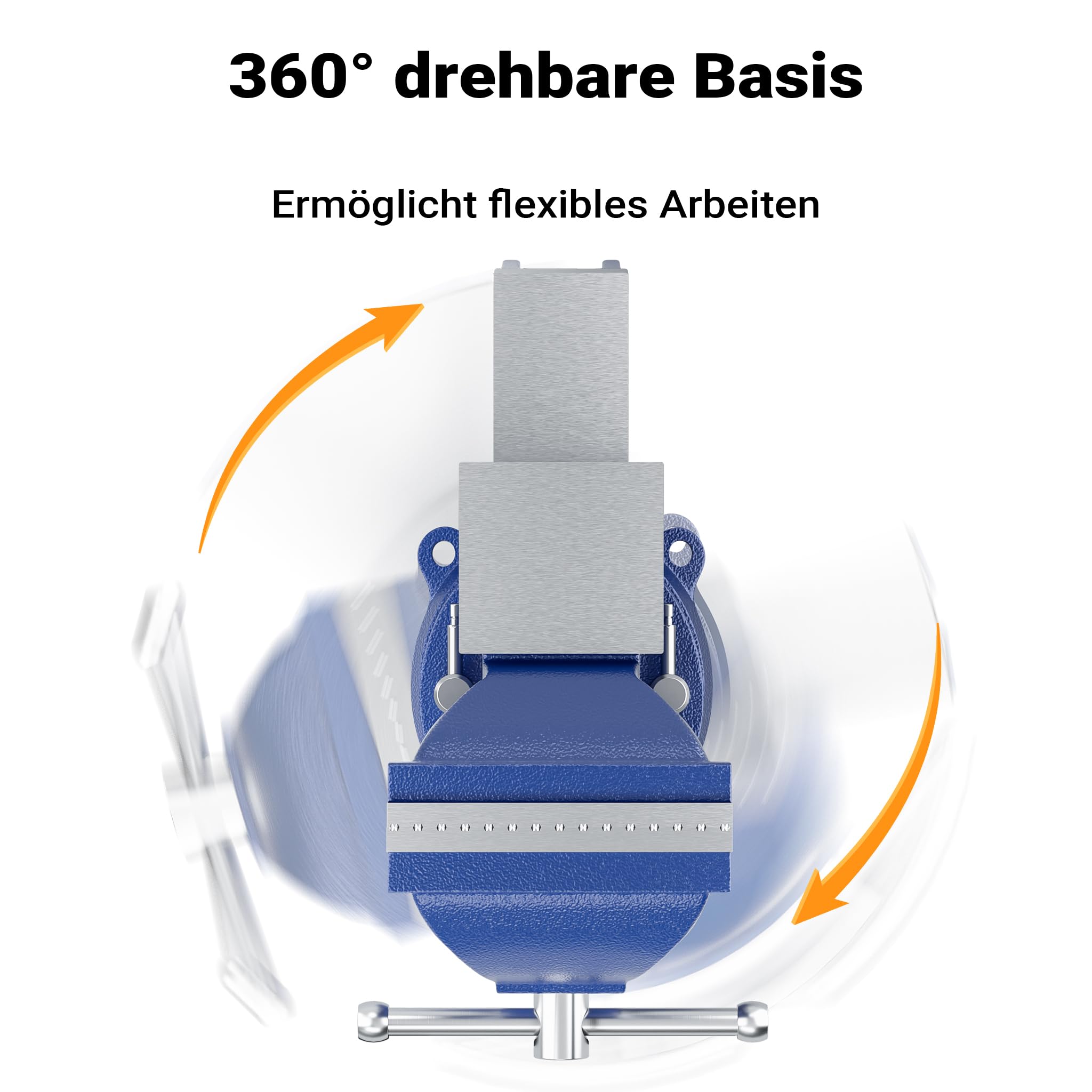 Wiltec Schraubstock Light Duty 100 mm Klemmbacke, Spannwerkzeug mit Amboss für leichte Beanspruchung für Werkbank